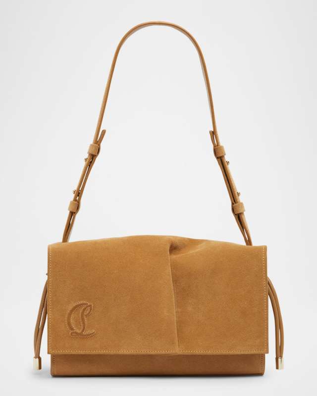 Baggy Small Shoulder Bag in Suede